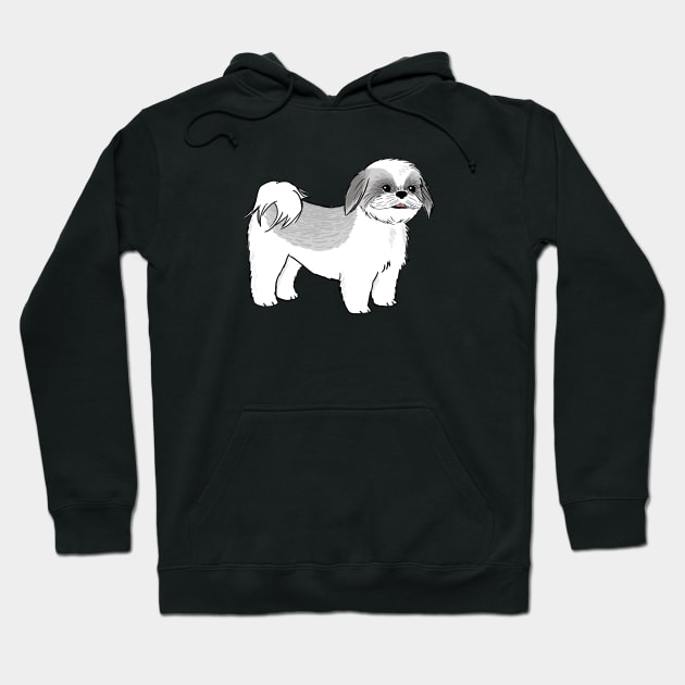 Shih Tzu Cartoon Dog Hoodie by Coffee Squirrel